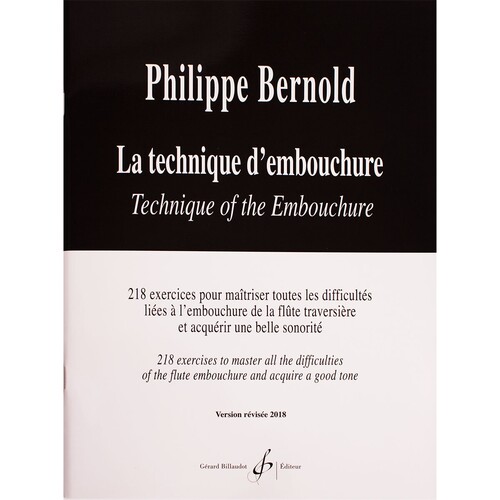 Philippe Bernold La technique d'embouchure
