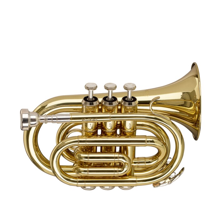 Stagg Bb Pocket Trumpet, Ml-Bore, Brass Body Material