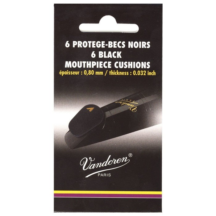 Vandoren Mouthpiece Cushions Black VMCX6+