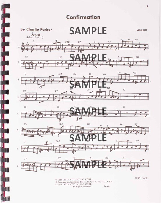 Charlie Parker Omnibook for B-flat instrument